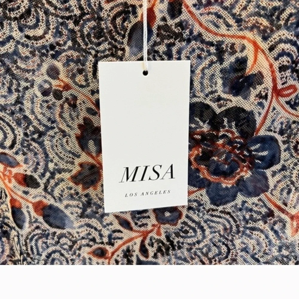 MISA Floral One-Shoulder Dress Retail $350 - Picture 6 of 9